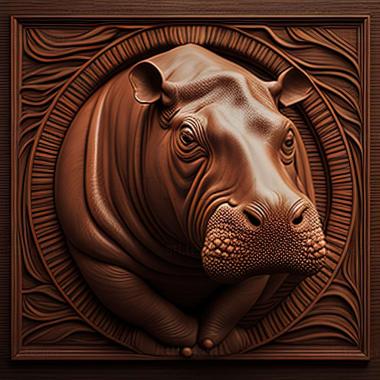 3D model hippopotamuse (STL)